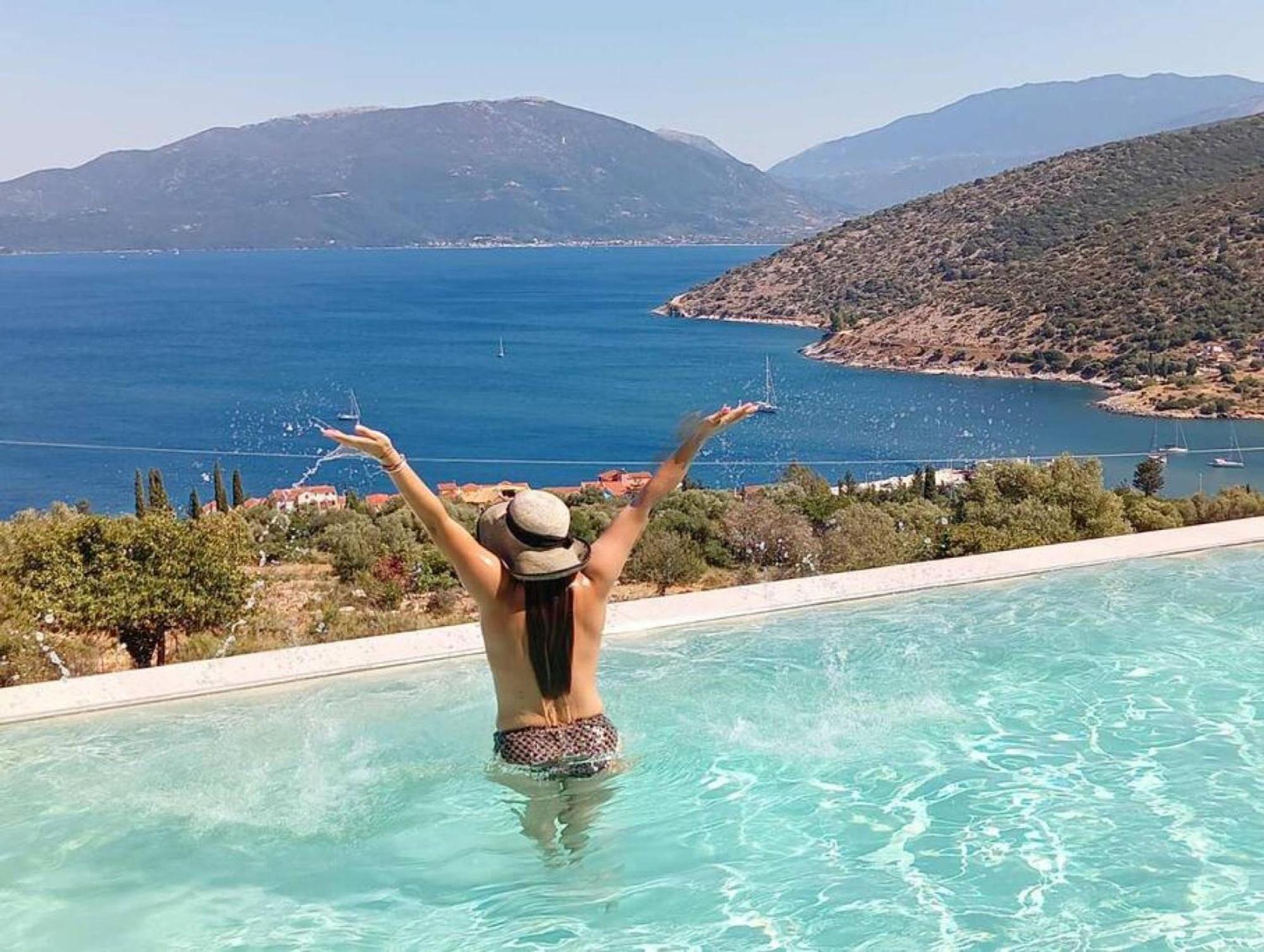 Augustela Villa Seaview Vacation Villa Ajía Effimía Kültér fotó